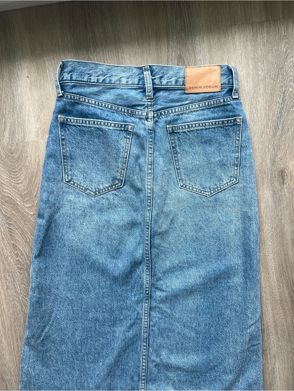 Denim Forum Light Blue Vintage-Style Jean Skirt